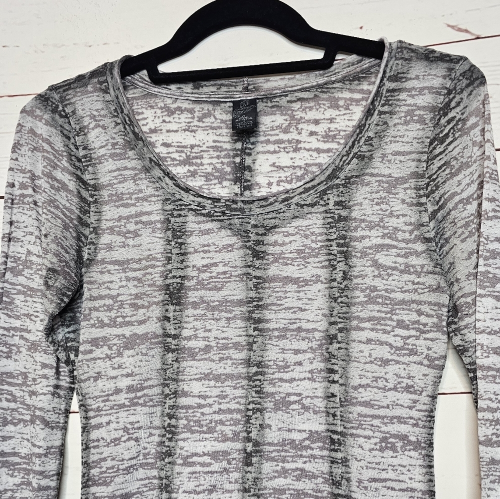 PrAna Gray Burnout Long Sleeve Tee - Picture 3 of 9